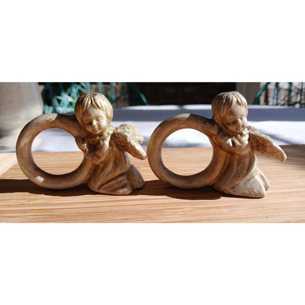 Ceramic Angel Napkin Rings (4) - Picture 5 of 16
